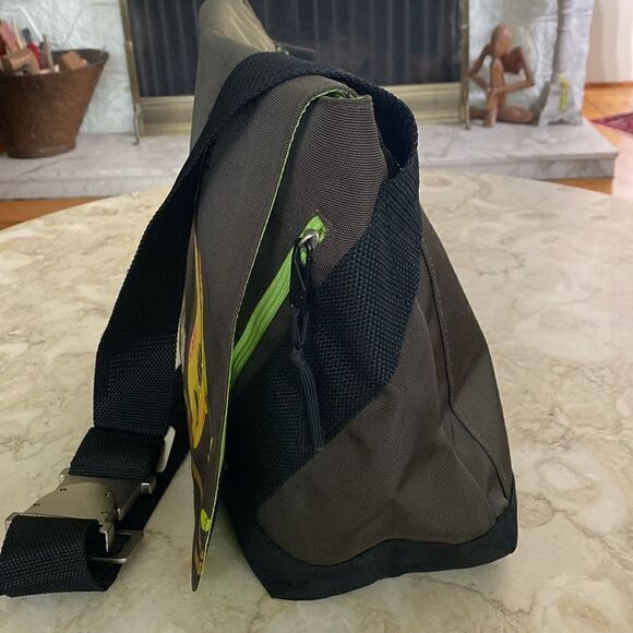 Authentic Gama-Go Birds Extra Large Heavy Nylon Messenger Bag Brown Owl Guitar - Picture 6 of 16